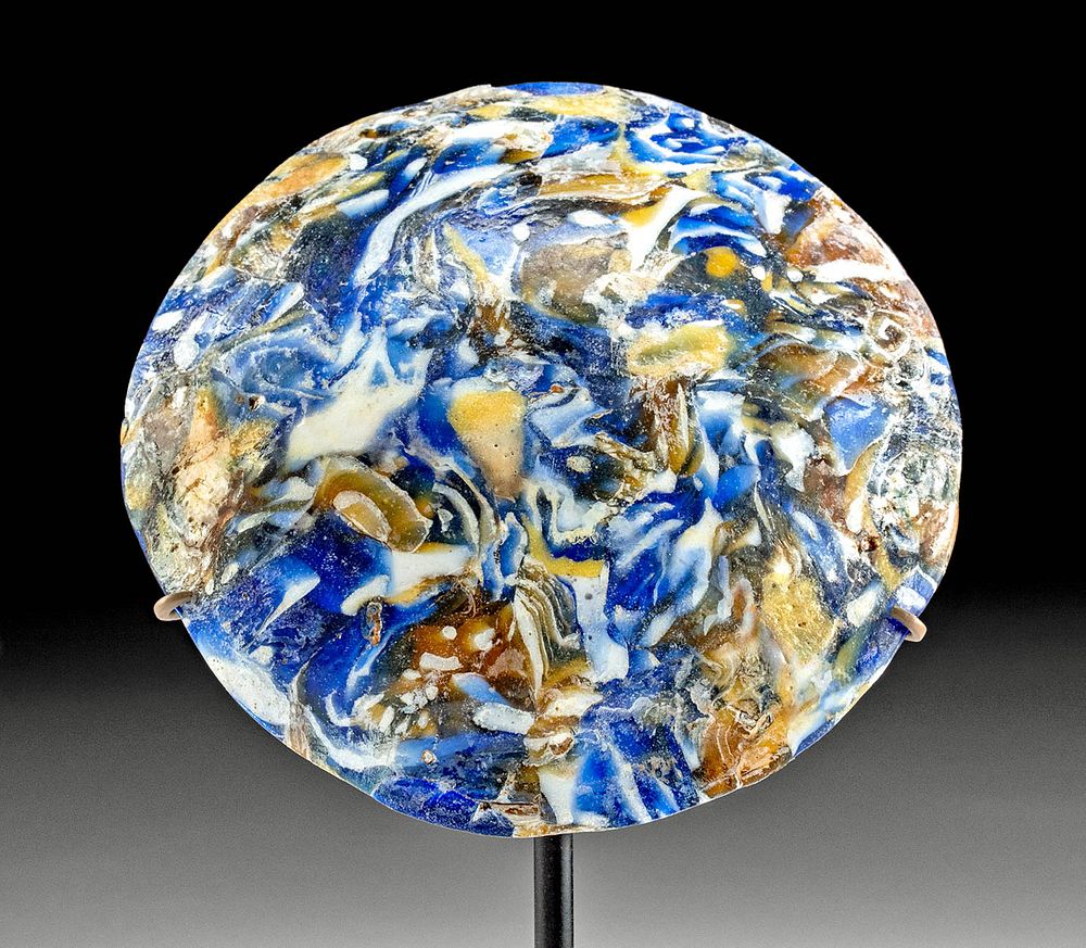 Appraisal: Rare Gorgeous Roman Mosaic Glass Shallow Dish Roman early Imperial