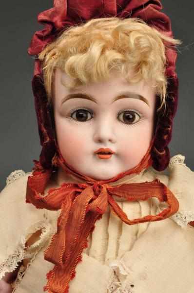 Appraisal: Original Kestner Doll Description Shoulder head with brown fixed eyes