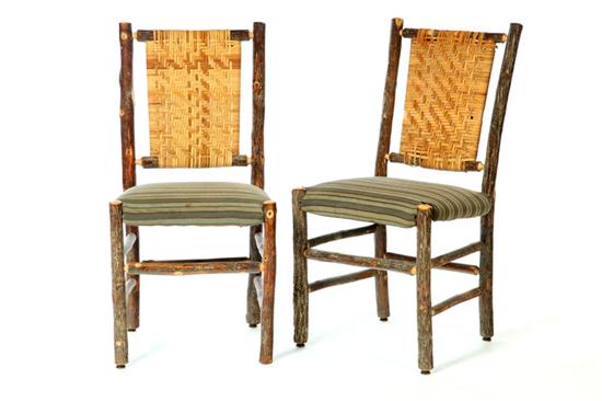 Appraisal: SET OF FOUR RUSTIC SIDE CHAIRS Old Hickory Martinsville Indiana