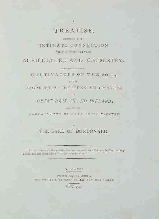 Appraisal: Agriculture - Dundonald Archibald Cochrane Earl of A treatise shewing