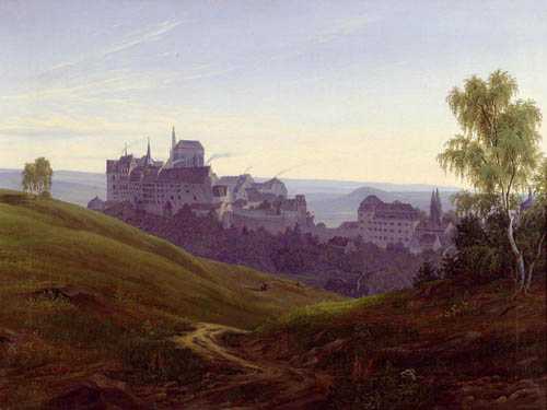 Appraisal: CASTELL JOHANN ANTON Dresden Albrechtsburg Meissen Oil on canvas x