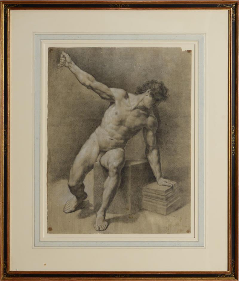 Appraisal: ATTRIBUTED TO ANTON VON MARON - STUDY OF A SEATED