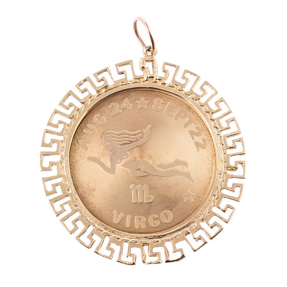 Appraisal: A Zodiac Virgo Charm Pendant in K K yellow gold