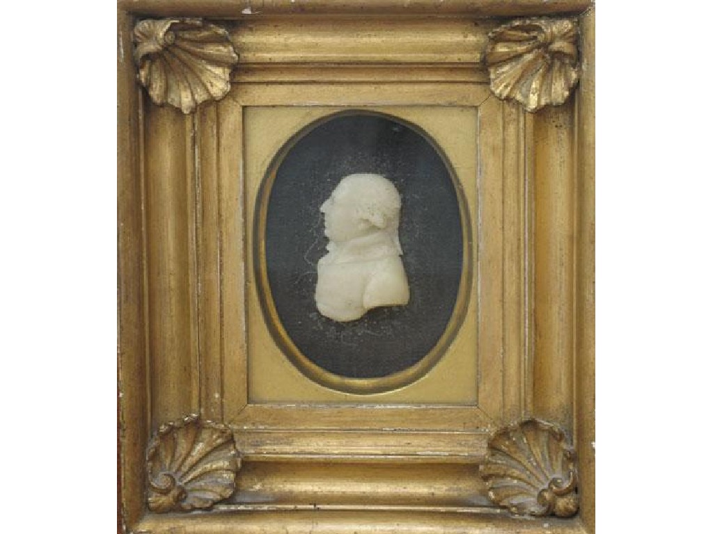 Appraisal: A GEORGE III WAX PORTRAIT MINIATURE of Francis Lord Ducie