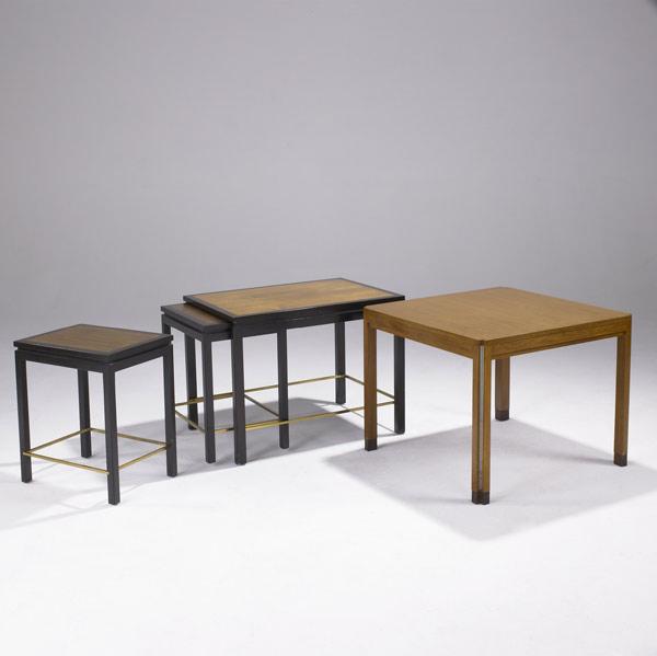 Appraisal: EDWARD WORMLEY DUNBAR Set of three nesting tables in dark