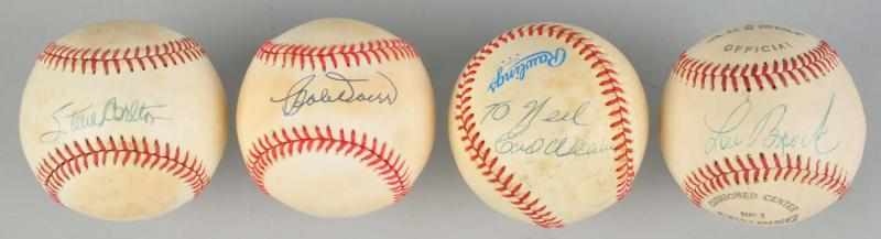 Appraisal: Lot of Autographed Baseballs Description Includes Earl Weaver Lou Brock