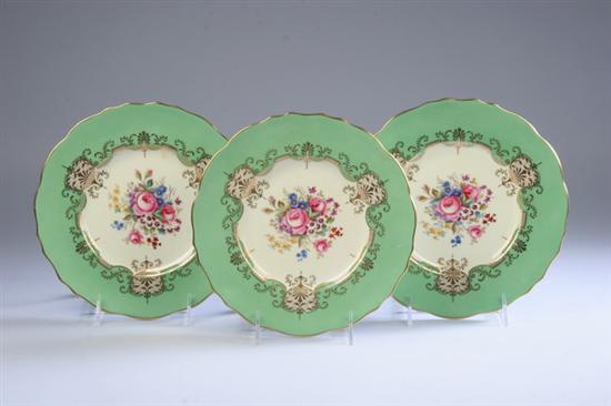 Appraisal: EIGHT CAULDON PORCELAIN DESSERT PLATES early th century retailed by