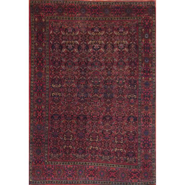 Appraisal: Kashan oriental area rug th C With red background and