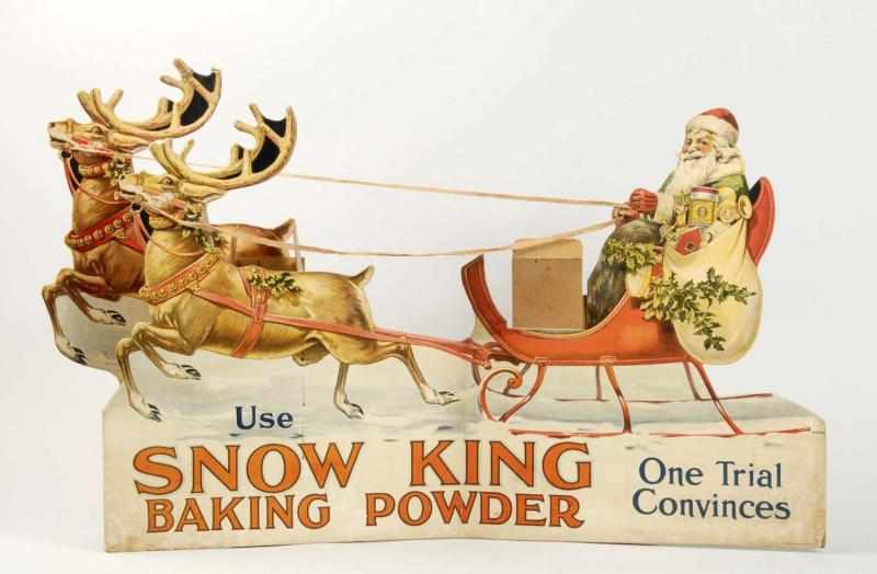 Appraisal: Cardboard Snow King Advertising Display Description Beautiful display piece with