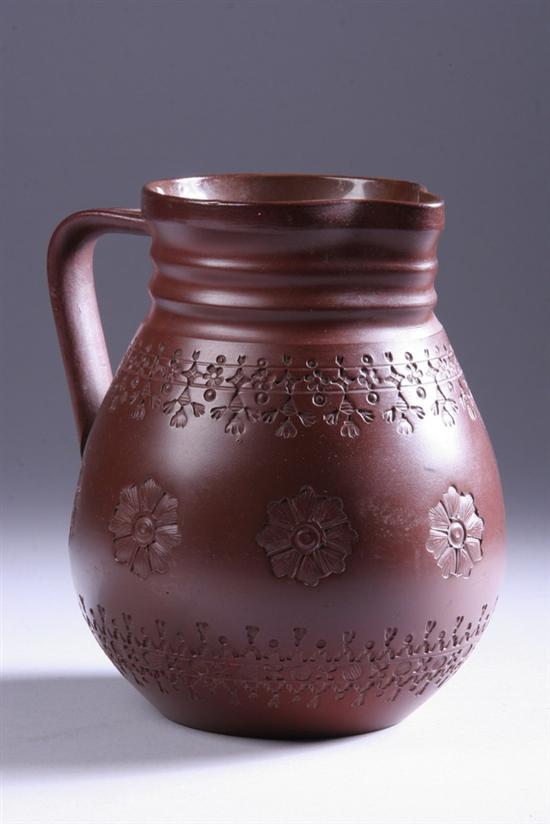 Appraisal: RARE ROOKWOOD TERRACOTTA JUG BY FANNY AUCKLAND date mark impressed