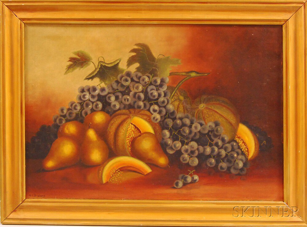 Appraisal: E L Budlong American th Century Still Life with Fruit