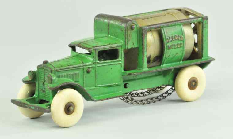 Appraisal: KENTON JAEGER MIXER CEMENT TRUCK Scarce green version cast iron