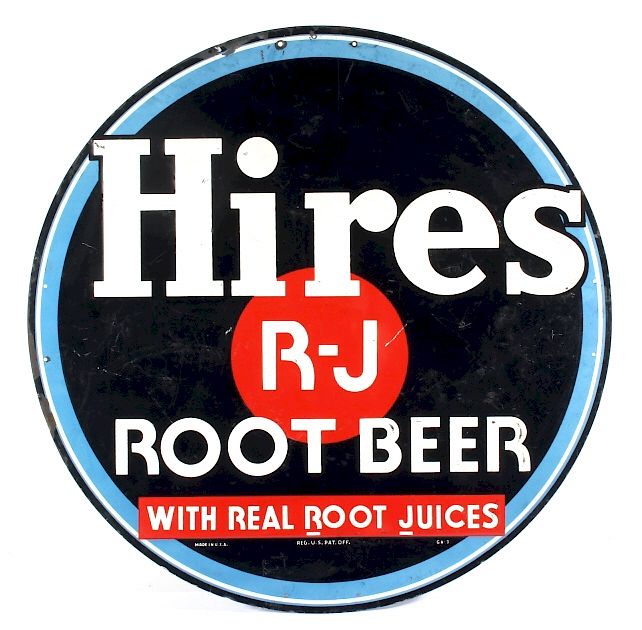 Appraisal: Hires Root Beer Embossed Advertising Sign For sale in this