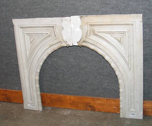 Appraisal: A Victorian arched fireplace surround unassembled