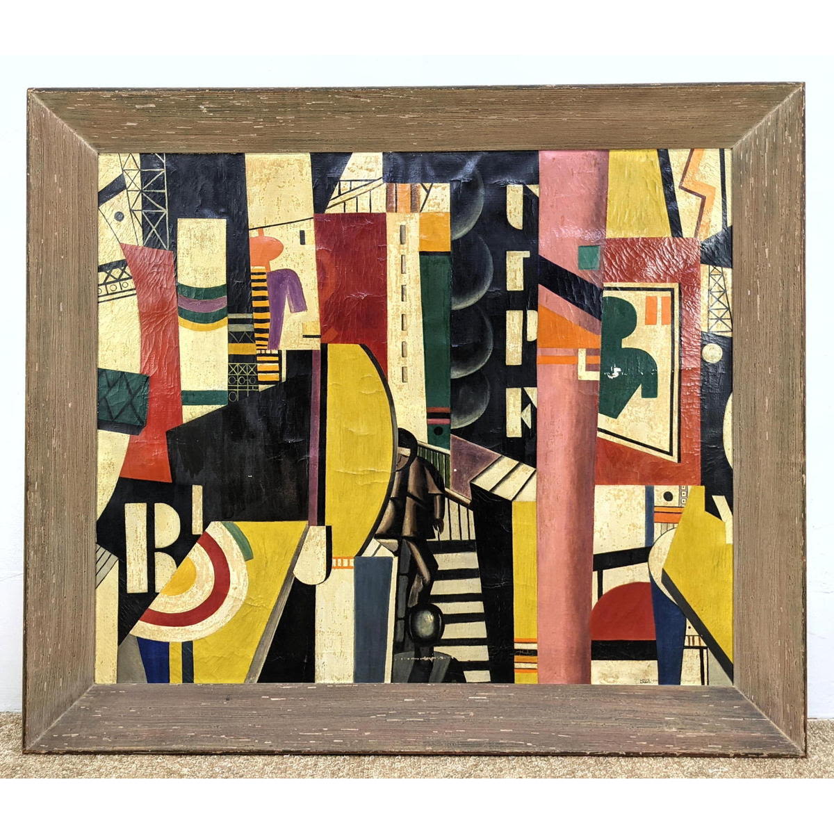 Appraisal: After Fernand Leger The City Modernist Painting Cubism Cubist A