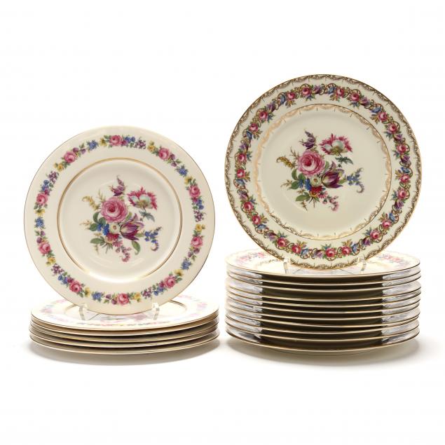 Appraisal: TWO SETS OF SIMILAR DINNER PLATES Rosenthal Vienna plates ivory