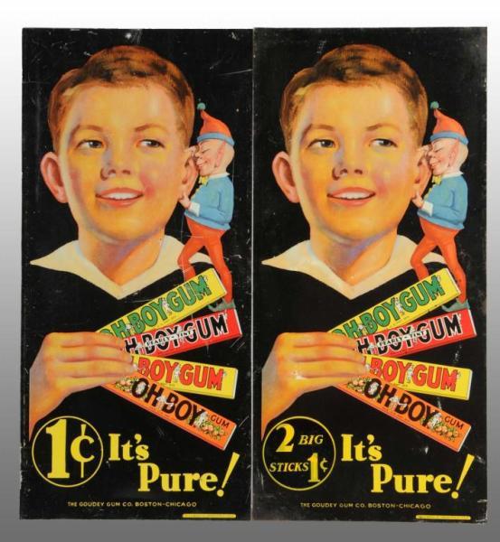 Appraisal: Lot of Tin Oh Boy Gum It's Pure Signs Description