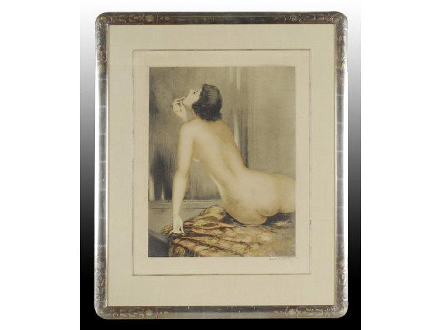 Appraisal: Modern Eve Louis Icart Etching Description Limited edition in fancy