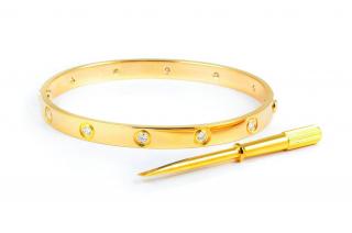 Appraisal: A Diamond Cartier Love Bangle Cartier K yellow gold love