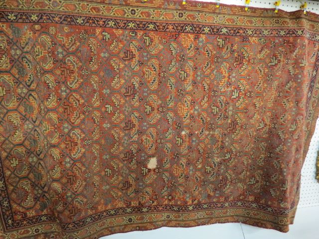 Appraisal: Antique Persian Handmade Rug bird floral overall designs ' x