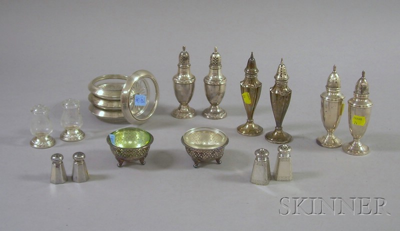 Appraisal: Approximately Eighteen Sterling Silver Table Items a pair of Fisher