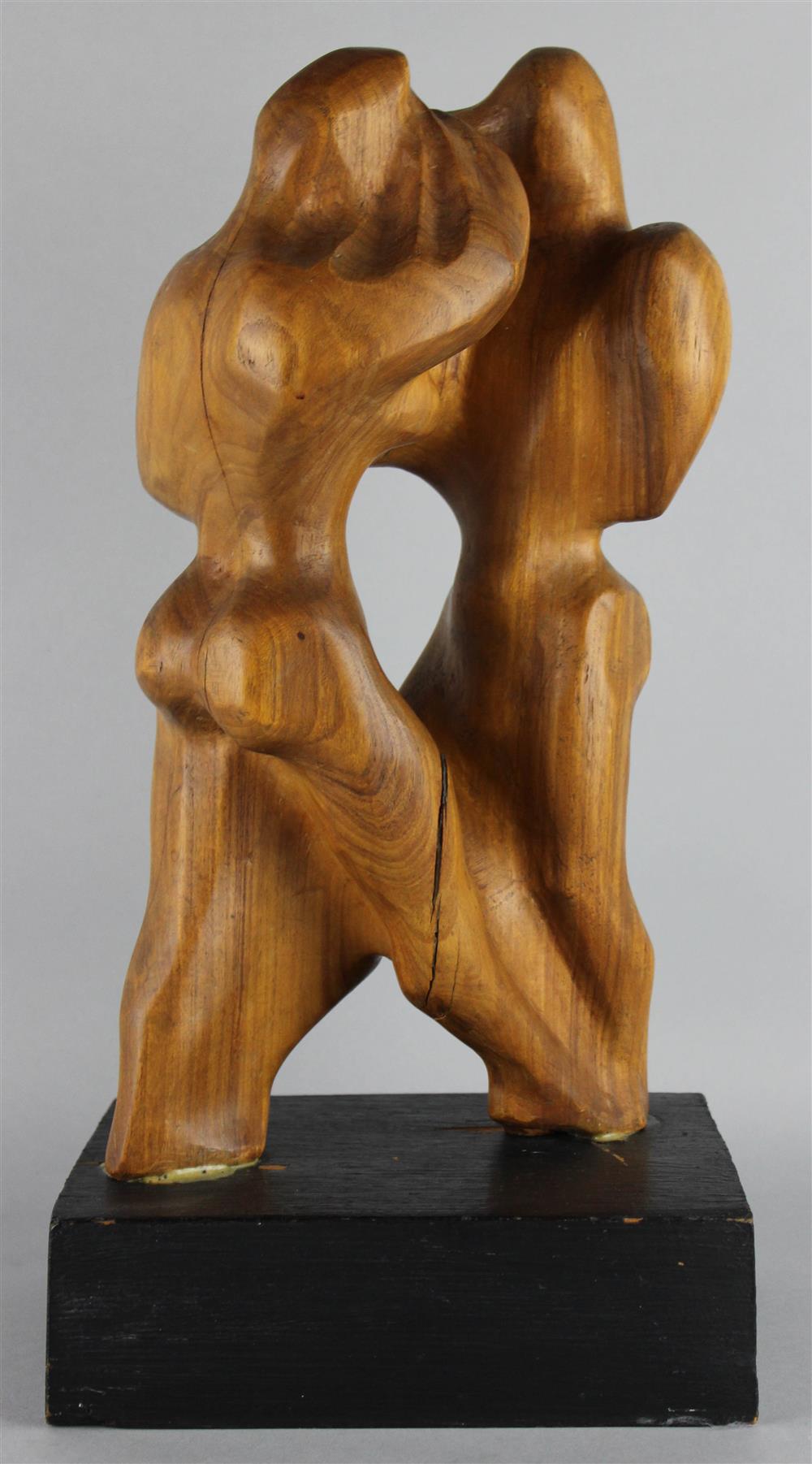 Appraisal: BARBARA PHILLIPS PERLE BRITISH - WOOD SCULPTURE on base -