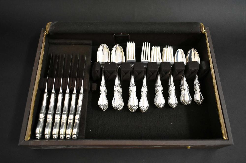 Appraisal: AMERICAN STERLING SILVER SEVENTY-FOUR PIECE FLATWARE SERVICEMarked Towle Elizabeth I