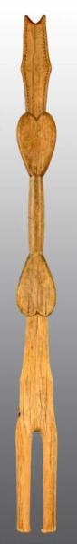 Appraisal: Folk Art Wooden Arrow-Shaped Laundry Bride Stick Description th century