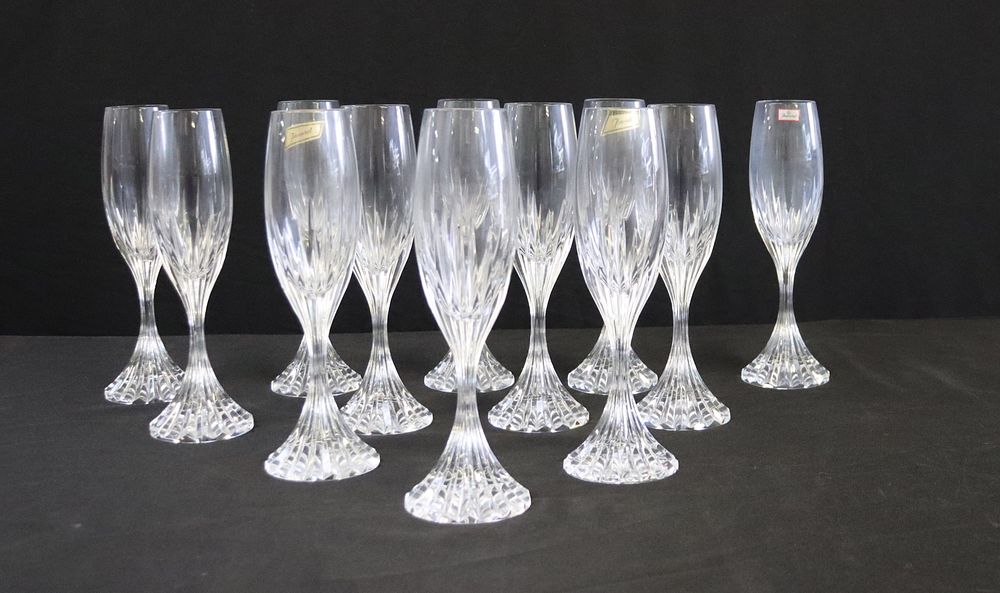 Appraisal: BACCARAT Set Of Massena Champagne Flutes From a New Rochelle