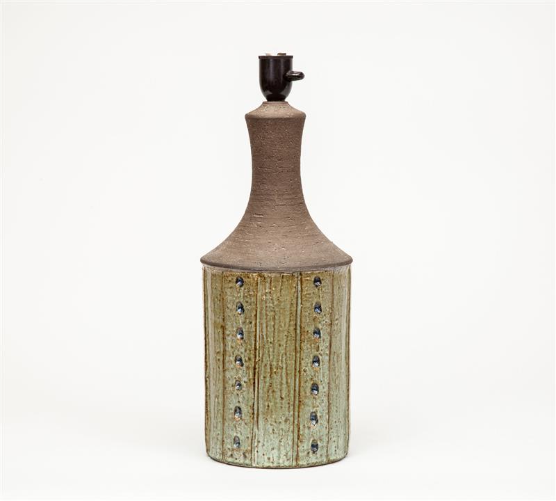 Appraisal: Lamp Scandinavian c Pottery in From the Collection of Robert