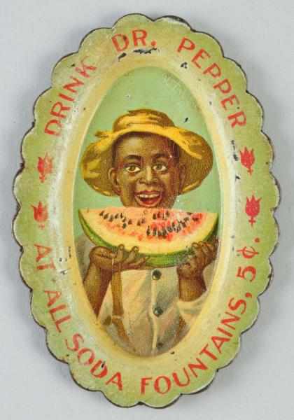 Appraisal: Dr Pepper Pin Tray with Black Boy Description Nice face