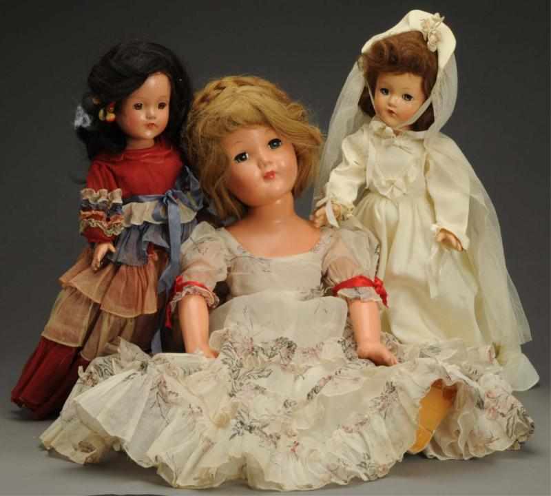 Appraisal: Lot of Effanbee Composition Little Lady Dolls All have human