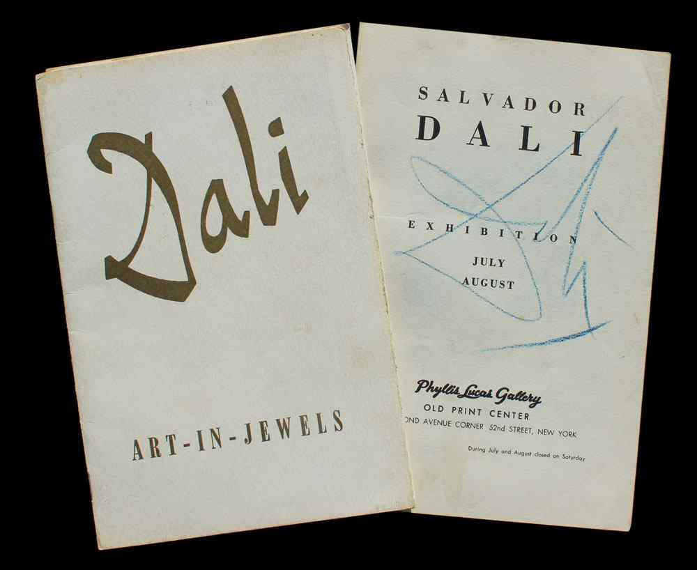 Appraisal: DALI Salvador Spanish - Autograph on Phyllis Lucas Gallery July