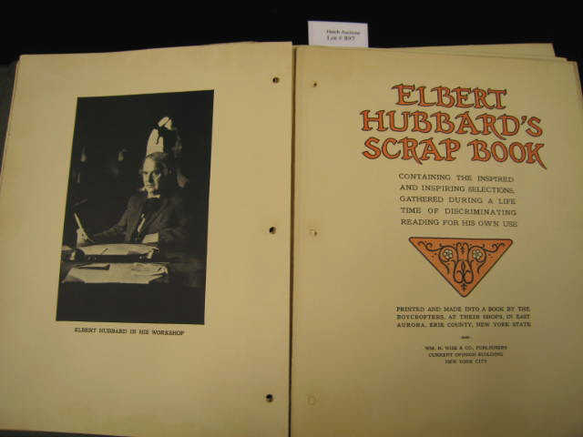 Appraisal: Roycroft Elbert Hubbards Scrap Book Arts Crafts era