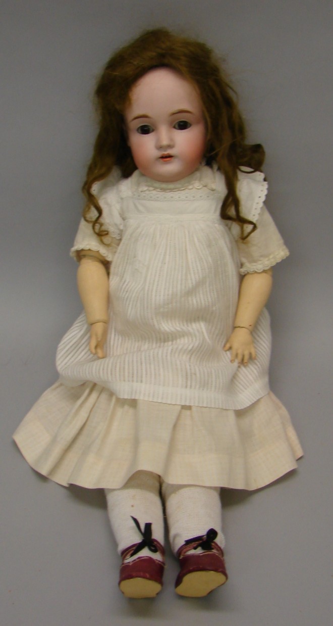 Appraisal: dep D Made in Germany Turned shoulderhead doll Brown sleep