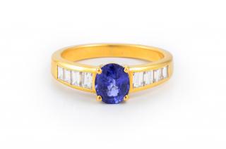 Appraisal: Asprey Sapphire Diamond Ring Asprey sapphire diamond ring Sapphire weighs