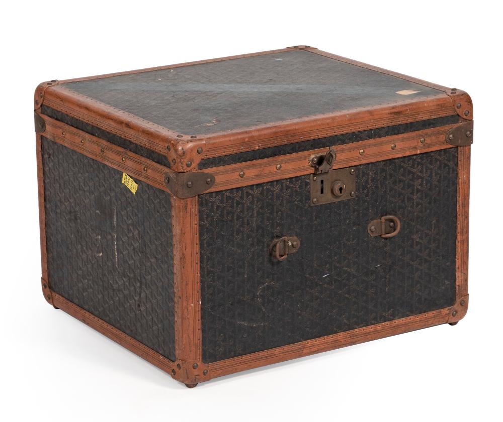 Appraisal: GOYARD TRUNK CIRCA HEIGHT WIDTH DEPTH GOYARD TRUNK Circa Cover