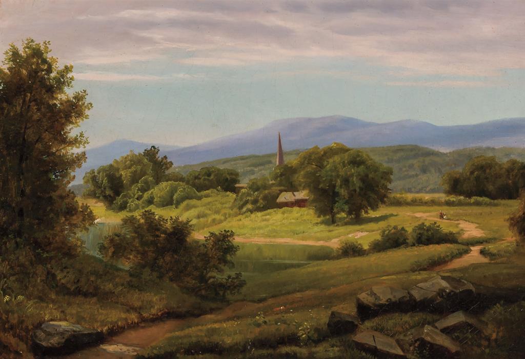 Appraisal: WILLIAM TROST RICHARDS Attributed American - A Sunny Morning Stroll