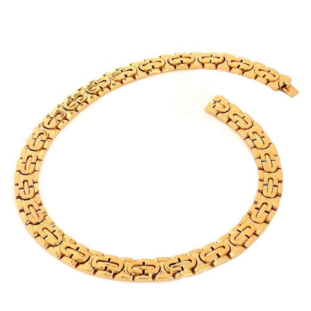 Appraisal: Vintage Cartier K Gold Link Necklace Vintage Cartier Heavy Karat