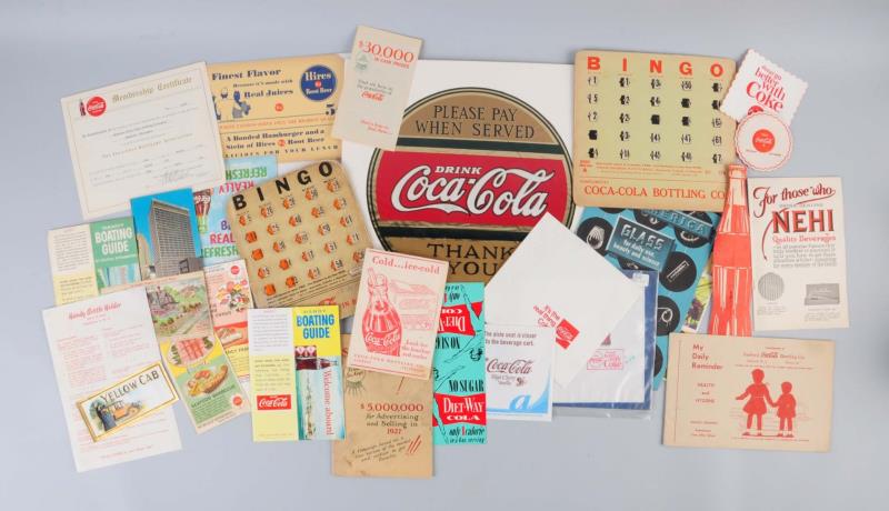 Appraisal: Lot Of Assorted Coca - Cola And Other Paper Items