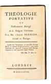 Appraisal: HOLBACH PAUL-HENRI-THIRY Baron Th ologie Portative ou Dictionnaire Abr g