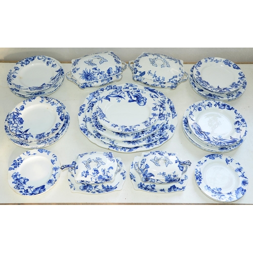 Appraisal: A Brown Westhead Moore Co blue and white earthenware dinner