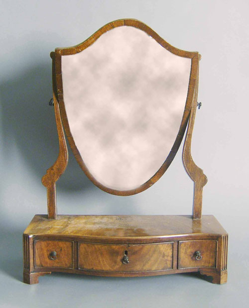 Appraisal: Georgian mahogany shaving mirror th c h w