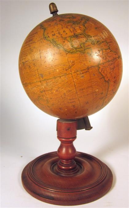 Appraisal: A late Victorian globe on turned wooden standTitled C Smith