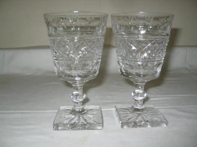 Appraisal: A SET OF TWELVE WINE GLASSES the bucket bowl with