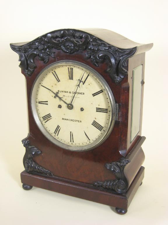 Appraisal: A th Century Bracket Clock with white enamel dial inscribed