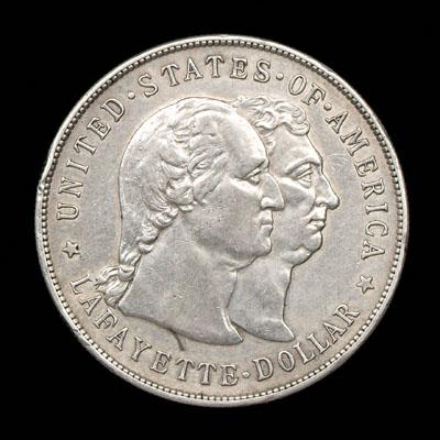 Appraisal: Lafayette commemorative silver dollar EF- Attractive medium toning minor rim