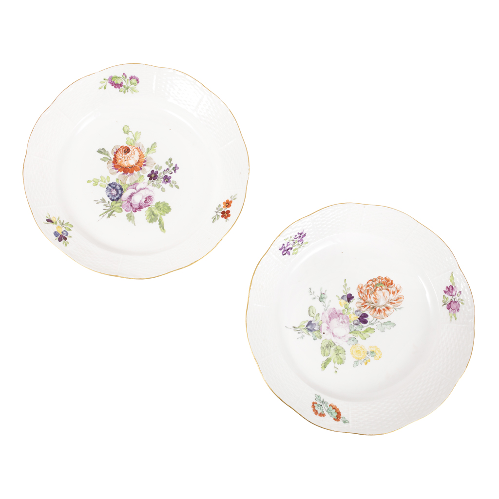 Appraisal: TWO PORCELAIN PLATES FROM THE EVERYDAY SERVICE IMPERIAL PORCELAIN FACTORY