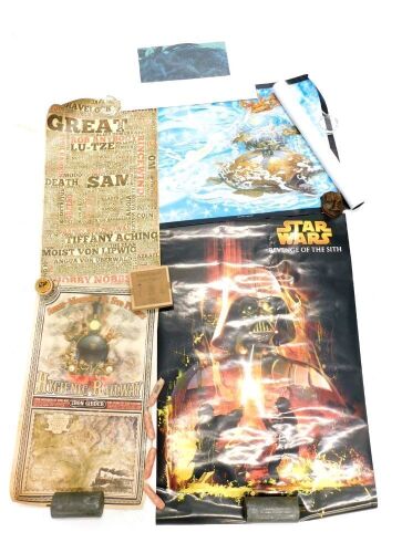 Appraisal: Various Discworld and other posters film posters ephemera Star Wars