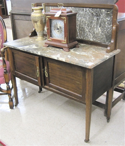 Appraisal: GEORGE III STYLE MAHOGANY WASHSTAND English Edwardian c having a